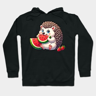 Hedgehog enjoys watermelon Hoodie